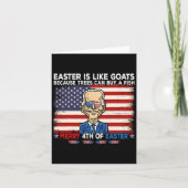 Grappig Joe Biden Merry 4th van Pasen Design Vierd Kaart (Voorkant)