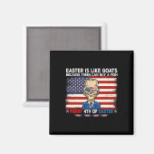 Grappig Joe Biden Merry 4th van Pasen Design Vierd Magneet (Voorkant / Achterkant)