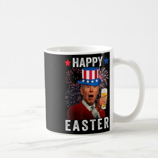 Grappig Joe Biden verward Happy Easter voor 4e van Koffiemok (Rechts)