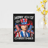 Grappig Joe Biden Vrolijk 4e van Kerstmis 4e van j Kaart (Gele Bloem)