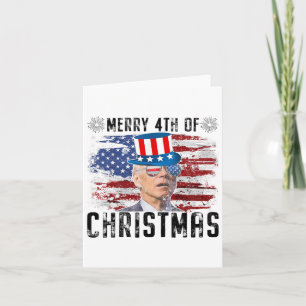 Grappig Joe Biden Vrolijk 4e van Kerstmis 4e van j Kaart
