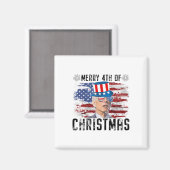 Grappig Joe Biden Vrolijk 4e van Kerstmis 4e van j Magneet (Voorkant / Achterkant)