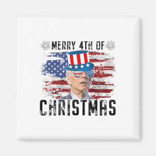 Grappig Joe Biden Vrolijk 4e van Kerstmis 4e van j Magneet