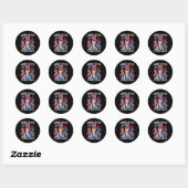 Grappig Joe Biden Vrolijk 4e van Kerstmis 4e van j Ronde Sticker (Vel)