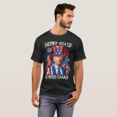 Grappig Joe Biden Vrolijk 4e van Kerstmis 4e van j T-shirt (Voorkant volledig)