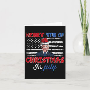 grappig Joe Biden vrolijk 4e van Kerstmis in Kaart