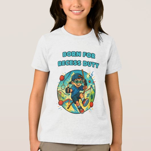 Grappig jongens recess T-shirt (Voorkant)