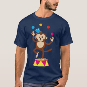 Grappig jongleren Circus Aap T Gift T-shirt