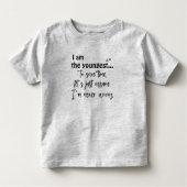 Grappig Jongste Broer Quote T-shirt (Voorkant)