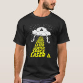 Grappig Joods Space Laser Meme UFO cadeau idee T-shirt (Voorkant)