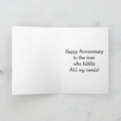 Grappig Jubileum Wenskaart voor hem Kaart (Binnen)