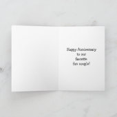 Grappig Jubileum Wenskaart voor Paar Kaart (Binnen)