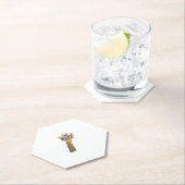 Grappig Juli 4th US Flag Patriottische Giraffe Kartonnen Onderzetters (Insitu)