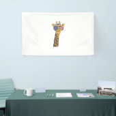 Grappig Juli 4th US Flag Patriottische Giraffe Spandoek (Beurs)