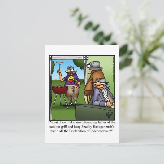 Grappig juli Vierde Humor Briefkaart (Staand voorkant)