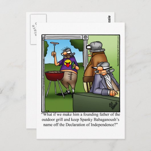 Grappig juli Vierde Humor Briefkaart (Voorkant / Achterkant)