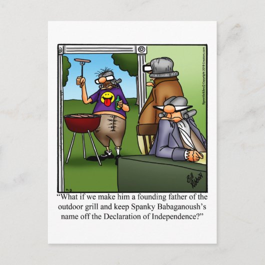 Grappig juli Vierde Humor Briefkaart (Voorkant)