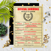 Grappig juridisch dagvaarding recht school afstude kaart