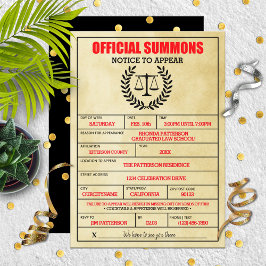 Grappig juridisch dagvaarding recht school afstude kaart