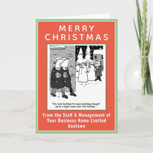 Grappig Juridisch Thema Kerst Kaart met QR Code (Voorkant)