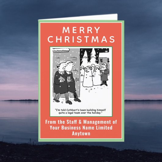 Grappig Juridisch Thema Kerst Kaart met QR Code