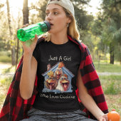 Grappig "Just A Girl Who Loves Chickens" Graphic T-shirt