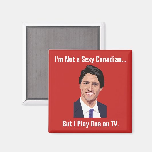Grappig Justin Trudeau Magneet (Voorkant / Achterkant)