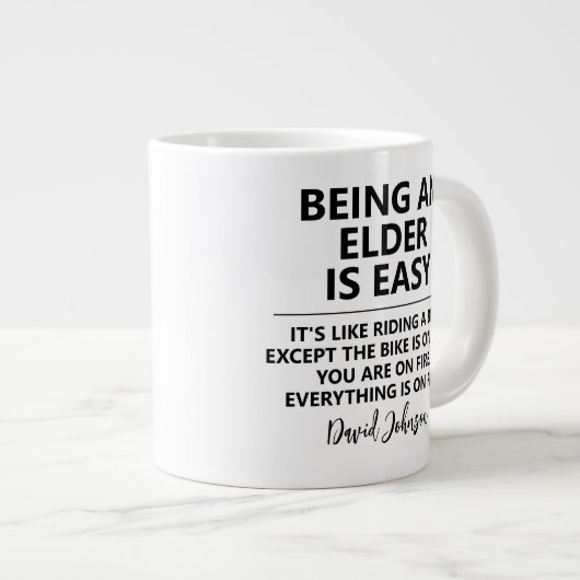 Grappig JW Oudere Gift Idee Pioneer Waardering Gif Grote Koffiekop (Voorkant rechts)