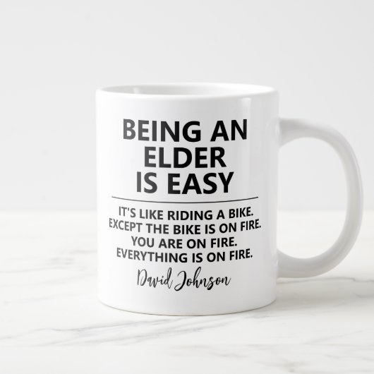 Grappig JW Oudere Gift Idee Pioneer Waardering Gif Grote Koffiekop (Rechts)