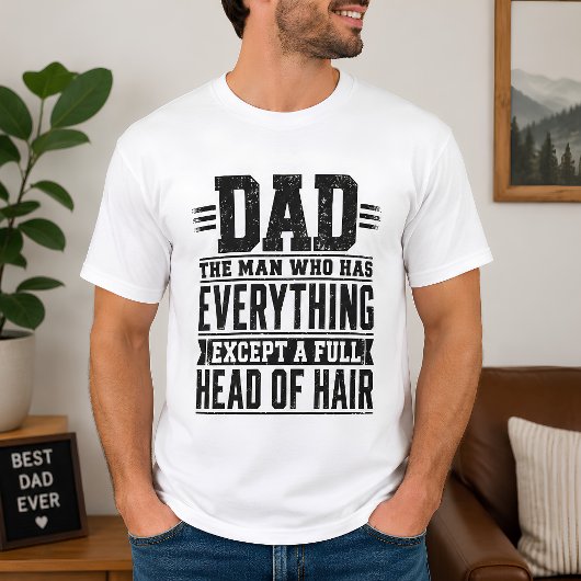 Grappig Kaal Vader Grappen T-Shirt Vaderdag Grappi