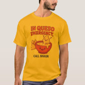 Grappig kaascadeau in Queso Emergency T-shirt (Voorkant)