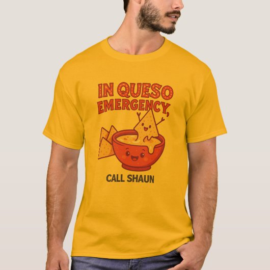Grappig kaascadeau in Queso Emergency T-shirt (Voorkant)