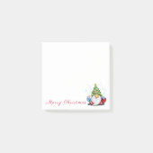 Grappig kabouter met kerstboom Pet en cadeau Post-it® Notes (Voorkant)