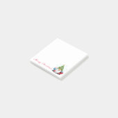 Grappig kabouter met kerstboom Pet en cadeau Post-it® Notes (Schuin)