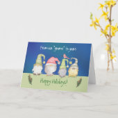 Grappig kabouter van ons huis naar uw vakantie kaart (Gele Bloem)