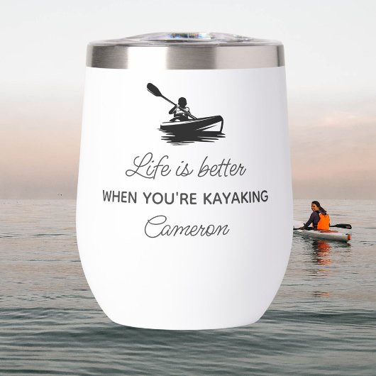 Grappig kajakgeschenk, Kayaker Quote gepersonalise