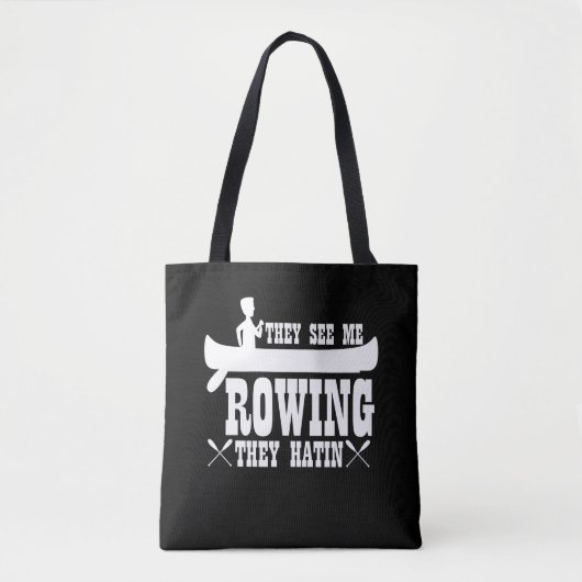 Grappig kajakken, ze zien me roeien tote bag (Voorkant)