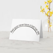 Grappig - Kale jongens hebben nooit een slechte ha Kaart (Gele Bloem)