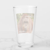 Grappig kalm orangutaan glas (Achterkant)