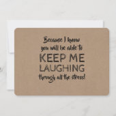 Grappig kalmerend bruidsmeisje voorstel kaart (Voorkant)