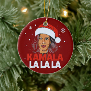 Grappig Kamala Harris 2024 Comma La Christmas Keramisch Ornament