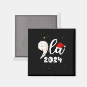 Grappig Kamala Harris 2024 Comma La Christmas Magneet (Voorkant / Achterkant)