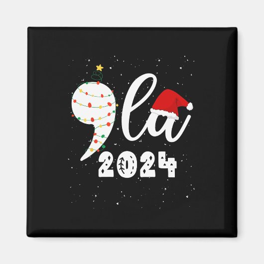 Grappig Kamala Harris 2024 Comma La Christmas Magneet (Voorkant)