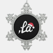 Grappig Kamala Harris 2024 Comma La Christmas Tin Sneeuwvlok Ornament (Voorkant)