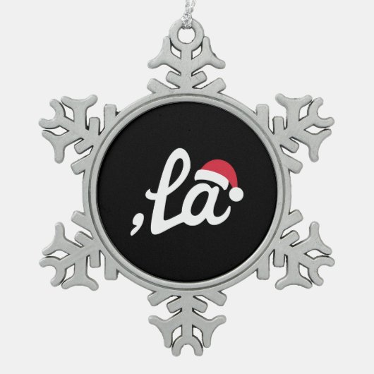 Grappig Kamala Harris 2024 Comma La Christmas Tin Sneeuwvlok Ornament (Voorkant)