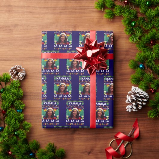 Grappig Kamala Harris 2024 Kerst Comma La Gift Cadeaupapier (Feestdagen Geschenken)