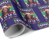 Grappig Kamala Harris 2024 Kerst Comma La Gift Cadeaupapier (Rol Hoek)