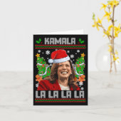 Grappig Kamala Harris 2024 Kerst Comma La Mannen W Kaart (Gele Bloem)
