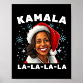 Grappig Kamala Harris 2024 Kerst Comma La Mannen W Poster (Voorkant)
