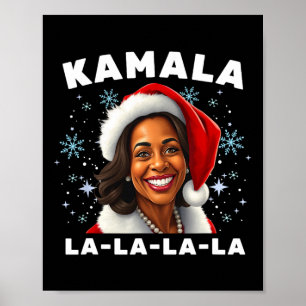Grappig Kamala Harris 2024 Kerst Comma La Mannen W Poster